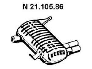 EBERSPÄCHER 21.105.86 galinis duslintuvas 
 Išmetimo sistema -> Duslintuvas
18307647128