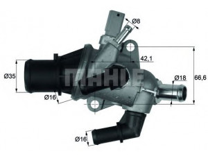 MAHLE ORIGINAL TI 158 83 termostatas, aušinimo skystis 
 Aušinimo sistema -> Termostatas/tarpiklis -> Thermostat
46550153
