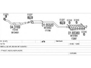 MTS C070356001302 išmetimo sistema 
 Išmetimo sistema -> Išmetimo sistema, visa