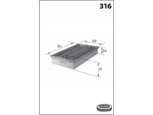 MECAFILTER ELP3685 oro filtras 
 Techninės priežiūros dalys -> Techninės priežiūros intervalai
0030946104