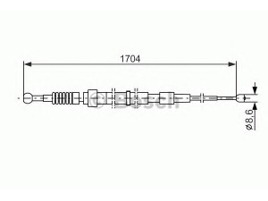 BOSCH 1 987 477 818 trosas, stovėjimo stabdys
1J0 698 721 AD