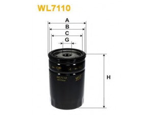 WIX FILTERS WL7110 alyvos filtras 
 Techninės priežiūros dalys -> Techninės priežiūros intervalai
11 42 1 707 779, 11421266773, 11421287836