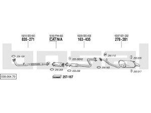 BOSAL 038.064.70 išmetimo sistema 
 Išmetimo sistema -> Išmetimo sistema, visa
