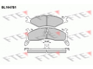 FTE BL1647B1 stabdžių trinkelių rinkinys, diskinis stabdys 
 Techninės priežiūros dalys -> Papildomas remontas
0K0113323Z, 0K0Y23323Z