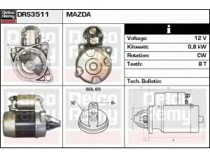 DELCO REMY DRS3511 starteris 
 Elektros įranga -> Starterio sistema -> Starteris
2AAA-18-063, B315-18-400, B315-18-400EX