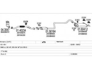 MTS C240008004473 išmetimo sistema 
 Išmetimo sistema -> Išmetimo sistema, visa