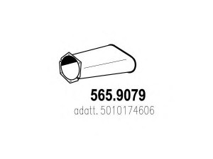 ASSO 565.9079 išleidimo kolektorius 
 Išmetimo sistema -> Išmetimo vamzdžiai
5010174606