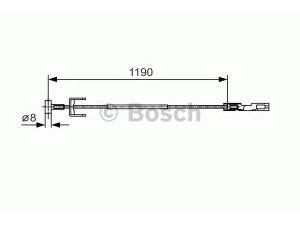 BOSCH 1 987 482 043 trosas, stovėjimo stabdys 
 Stabdžių sistema -> Valdymo svirtys/trosai
36518 00QAA, 4408735, 91165521