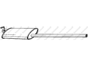 BOSAL 280-631 vidurinis duslintuvas 
 Išmetimo sistema -> Duslintuvas
5022835, 6147392, 6169757, 6169758