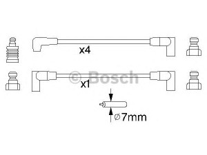 BOSCH 0 986 356 852 uždegimo laido komplektas 
 Kibirkšties / kaitinamasis uždegimas -> Uždegimo laidai/jungtys