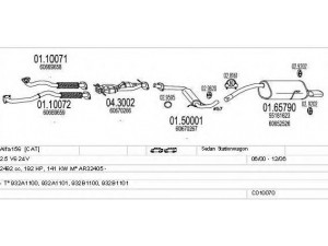 MTS C010070000337 išmetimo sistema 
 Išmetimo sistema -> Išmetimo sistema, visa