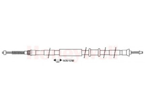 BENDIX 432672B trosas, stovėjimo stabdys 
 Stabdžių sistema -> Valdymo svirtys/trosai
82487709