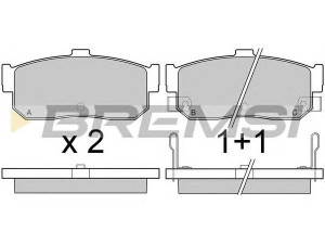 BREMSI BP2513 stabdžių trinkelių rinkinys, diskinis stabdys 
 Techninės priežiūros dalys -> Papildomas remontas
440600N690, 4406031U90, 4406031U92