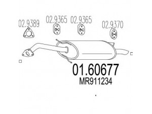 MTS 01.60677 galinis duslintuvas 
 Išmetimo sistema -> Duslintuvas
MR911234