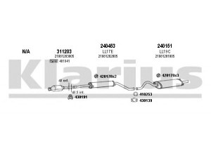 KLARIUS 490020E išmetimo sistema 
 Išmetimo sistema -> Išmetimo sistema, visa