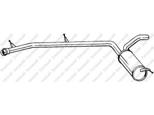BOSAL 282-859 galinis duslintuvas 
 Išmetimo sistema -> Duslintuvas
1730.57, 96 618 45180, 1730.57