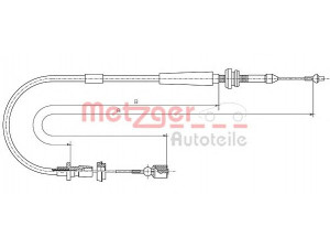 METZGER 10.1011 akceleratoriaus trosas 
 Kuro mišinio formavimas -> Karbiuratorius, sistema -> Valdymo sąsajos/amortizatorius/kameros
6N1 721 555A, 6N1 721 555L
