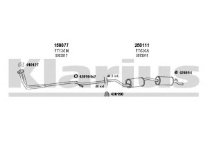 KLARIUS 330416E išmetimo sistema 
 Išmetimo sistema -> Išmetimo sistema, visa