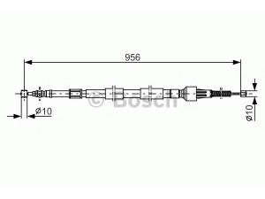 BOSCH 1 987 482 162 trosas, stovėjimo stabdys 
 Stabdžių sistema -> Valdymo svirtys/trosai
46430 28200