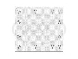 SCT Germany SN 19384 stabdžių antdėklo rinkinys, būgninis stabdys 
 Techninės priežiūros dalys -> Papildomas remontas
190 6200