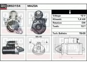 DELCO REMY DRS3154 starteris 
 Elektros įranga -> Starterio sistema -> Starteris
F225-18-400, F2D4-18-400A, F2D418400