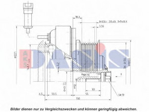 AKS DASIS 851206N magnetinė sankaba, oro kondicionieriaus kompresorius