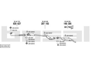 BOSAL 032.056.55 išmetimo sistema 
 Išmetimo sistema -> Išmetimo sistema, visa