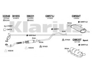 KLARIUS 391695U išmetimo sistema 
 Išmetimo sistema -> Išmetimo sistema, visa