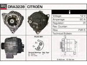 DELCO REMY DRA3239 kintamosios srovės generatorius 
 Elektros įranga -> Kint. sr. generatorius/dalys -> Kintamosios srovės generatorius
9634476880, 570500, 5705E2, 5705FE