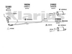 KLARIUS 391552E išmetimo sistema 
 Išmetimo sistema -> Išmetimo sistema, visa