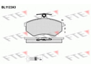 FTE BL1122A3 stabdžių trinkelių rinkinys, diskinis stabdys 
 Techninės priežiūros dalys -> Papildomas remontas
437 698 151 A, 533 698 151 A, 553 698 151