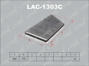 LYNXauto LAC-1303C filtras, salono oras 
 Techninės priežiūros dalys -> Techninės priežiūros intervalai
0024.35, 6447.PE