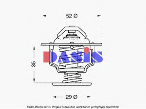 AKS DASIS 750933N termostatas, aušinimo skystis 
 Aušinimo sistema -> Termostatas/tarpiklis -> Thermostat