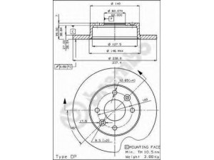 BRECO BS 7254 stabdžių diskas 
 Stabdžių sistema -> Diskinis stabdys -> Stabdžių diskas
7700649850, 7701466542