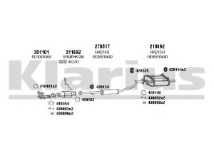 KLARIUS 420218E išmetimo sistema 
 Išmetimo sistema -> Išmetimo sistema, visa