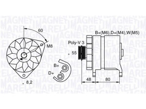 MAGNETI MARELLI 054022585010 kintamosios srovės generatorius 
 Elektros įranga -> Kint. sr. generatorius/dalys -> Kintamosios srovės generatorius
0192158R, 5021188, 5023525, 5024361