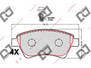 DJ PARTS BP2116 stabdžių trinkelių rinkinys, diskinis stabdys 
 Techninės priežiūros dalys -> Papildomas remontas
77012-07184, 7701207184, 770128122