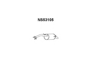VENEPORTE NS53105 galinis duslintuvas 
 Išmetimo sistema -> Duslintuvas
20100AY100, 20100AY100KE