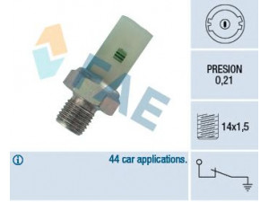FAE 12350 alyvos slėgio jungiklis 
 Variklis -> Variklio elektra
77 00 777 660