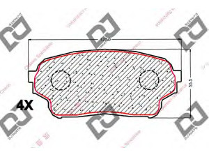 DJ PARTS BP1849 stabdžių trinkelių rinkinys, diskinis stabdys 
 Techninės priežiūros dalys -> Papildomas remontas
55200-50J01, 55200-50J02, 5520050J01