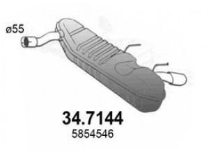 ASSO 34.7144 galinis duslintuvas 
 Išmetimo sistema -> Duslintuvas
13262062, 5854546
