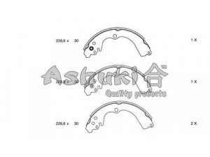 ASHUKI S014-16 stabdžių trinkelių komplektas 
 Techninės priežiūros dalys -> Papildomas remontas
0 986 487 463/BOSCH, 26257-AA030