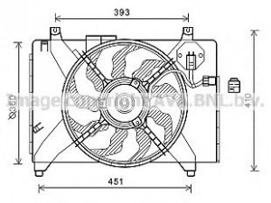 AVA QUALITY COOLING HY7536 ventiliatorius, radiatoriaus 
 Aušinimo sistema -> Oro aušinimas
253801E350