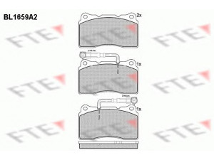 FTE BL1659A2 stabdžių trinkelių rinkinys, diskinis stabdys 
 Techninės priežiūros dalys -> Papildomas remontas
9948030