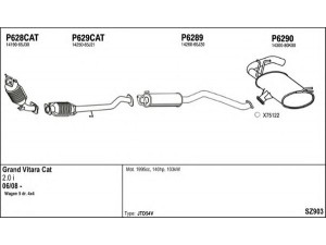 FENNO SZ903 išmetimo sistema 
 Išmetimo sistema -> Išmetimo sistema, visa
