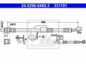 ATE 24.5298-0469.3 stabdžių žarnelė 
 Stabdžių sistema -> Stabdžių žarnelės
58737-1C800
