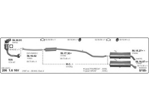 IMASAF 563000301 išmetimo sistema 
 Išmetimo sistema -> Išmetimo sistema, visa