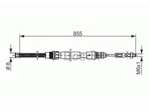 BOSCH 1 987 477 148 trosas, stovėjimo stabdys 
 Stabdžių sistema -> Valdymo svirtys/trosai
4745 73, 4745 73