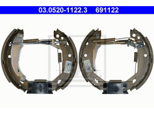 ATE 03.0520-1122.3 stabdžių trinkelių komplektas 
 Techninės priežiūros dalys -> Papildomas remontas
77 01 205 311, 77 01 205 312