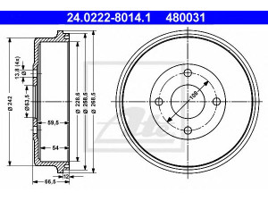 ATE 24.0222-8014.1 stabdžių būgnas 
 Stabdžių sistema -> Būgninis stabdys -> Stabdžių būgnas
1027371, 6710010